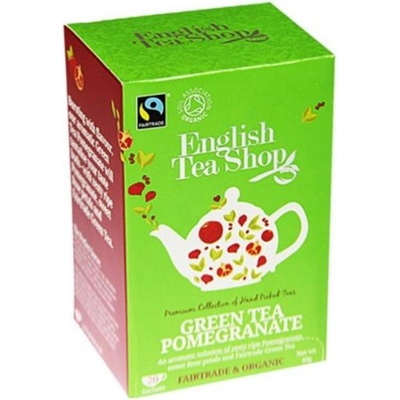 ETS Bio Fairtrade zelený čaj Granátové jablko 20 vreciek