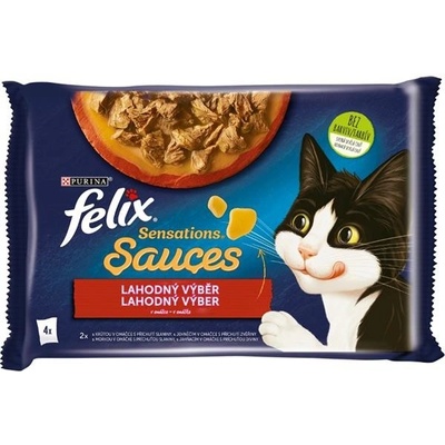 Felix Sensations Jellies morka a jahňacie 4 x 85 g