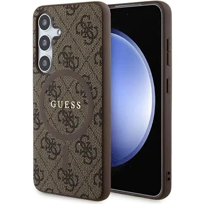 GUESS Кейс Guess 4G Collection Leather Metal Logo MagSafe за Samsung Galaxy S24, кафяв (GUE003632-0)