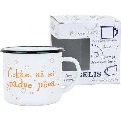 Belis Český plecháčik ø 8 cm 0,35 l biely Pena v krabičke 11008-039PCM04