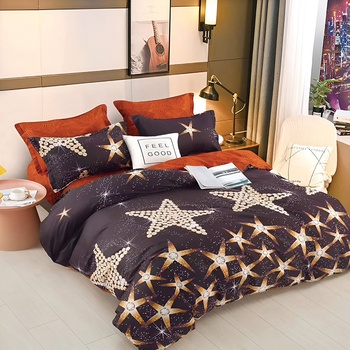 EmonaMall Двулицево спално бельо EmonaMall, 4 части - Модел S16943 (S16943-66666b)