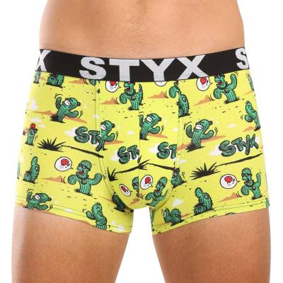 Styx Мъжки боксерки Styx art спортна еластика кактуси Styx | Mnogotsveten | МЪЖЕ | XL