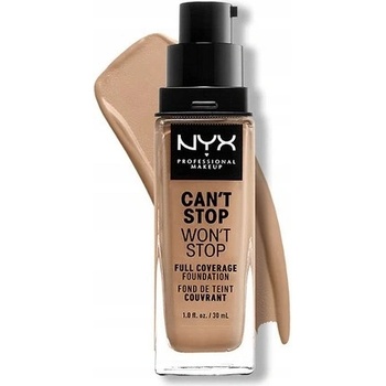 NYX Professional Makeup Can't Stop Won't Stop 24 hour Foundation Vysoce krycí make-up 12 Classic Tan 30 ml