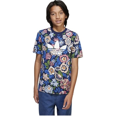Тениска Adidas Originals X Liberty London short sleeve T-shirt - Blue (Night Indigo / Multicolor)