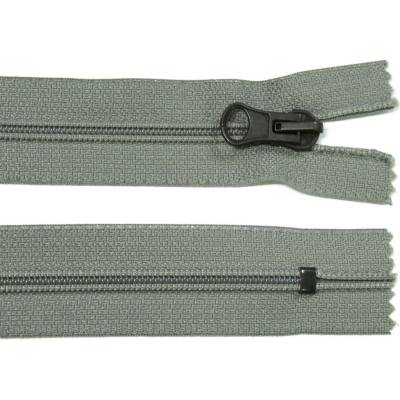 Spirálový zip no.5 nerozepínací 16cm šedý