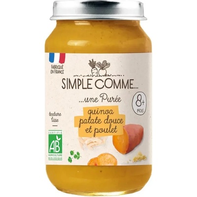 Simple Comme БИО Зеленчуково пюре с Пилешко месо, Киноа и Сладък Картоф 200г