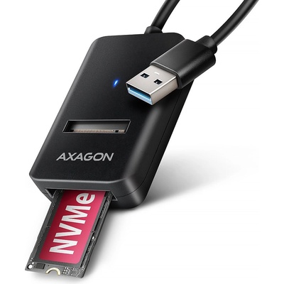 AXAGON Адаптер Axagon ADM2-AM, за M. 2 (2230/2242/2260/2280) SSD, NVMe/SATA, USB 3.2 Gen 2 Type-A, черен (ADM2-AM)