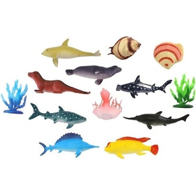 Teddies Морски животни с аксесоари пластмаса 13бр