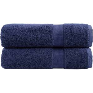 vidaXL Премиум кърпи за душ SOLUND 2 бр. тъмносини 70x140 см 600 г/м2 (137260)