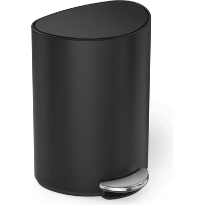 simplehuman Матово черно метално кошче за боклук с педал 6 l - simplehuman (CW2109)