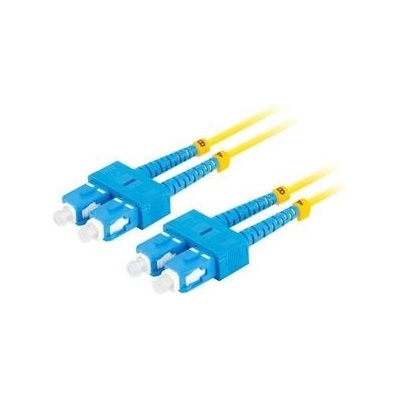 Lanberg FO-SUSU-SD11-0050-YE optický patch, SM SC/UPC-SC/UPC duplex, 5m, žlutý