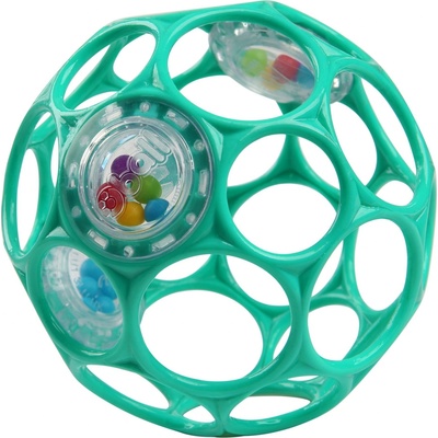 Bright Starts Míček OBALL RATTLE s chrastítkem 10 cm Tyrkysová – Sleviste.cz