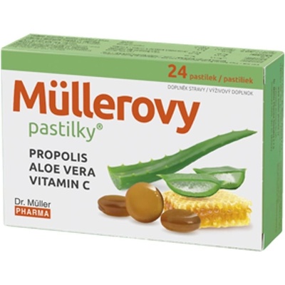 Dr. Müller Müllerove Propolis Aloe Vera Vitamín C 24 pastilek