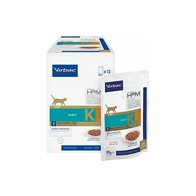 VET HPM Early Kidney & Joint Wet Food KJ1 Cat, 12x85 g