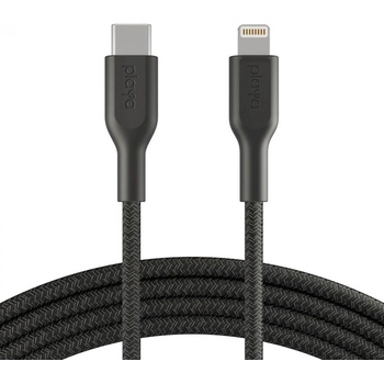 Playa by Belkin Кабел Belkin - Playa, USB-C/Lightning, braided, 1 m, черен (PMBK1004bt1MPBB)