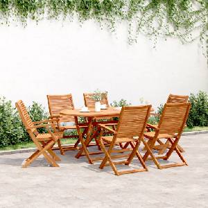 vidaXL Сгъваеми столове 6 бр. 57x66x95 см Масивна дървесина, акация (3214475)