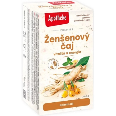APOTHEKE Čaj ženšenový 30% 20 sáčkov