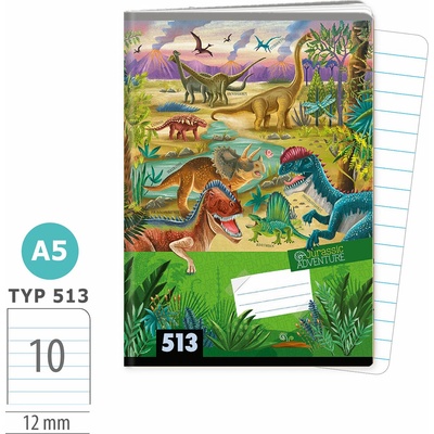 Argus Zošit A5 TYP 513 Jurassic ADVENTURE dinosaury