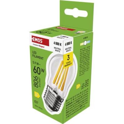 Emos LED FLM MINI GL 5,9 W 60 W 806lm E27 NW 1525743404