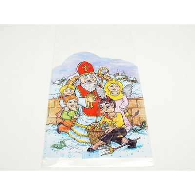 Sáček Mikuláš PP 20x40cm, Mikulášská rodinka 1ks