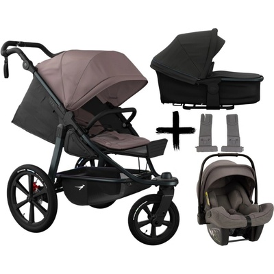 Tfk set PRO frame 2024+carrycot+seat 2026 Anthracit/Brown+Nuna Pipa Next a adaptéry