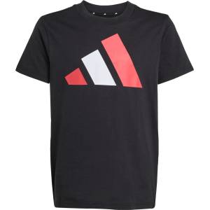 Adidas Детска тениска adidas Kid's Bold Tee 160 T-shirt - Black / Pure Ruby / White - размер 164 (EU) (704-4531-0914)