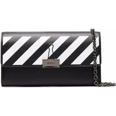 OFF-WHITE Binder Black listová kabelka Černá