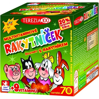 Terezia company Rakytníček Multivitaminové želatinky s rakytníkem 70 ks