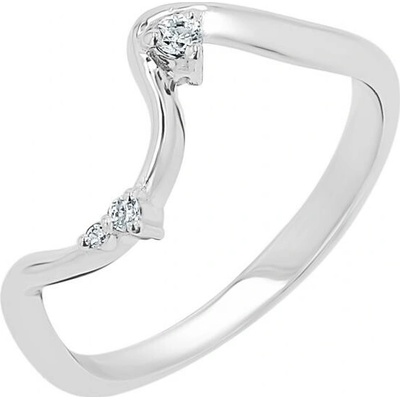 Eppi Vlnitý prsteň s lab grown diamantmi Lydie R48830