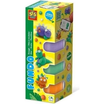 FunDo plastelína Dinosauři 3x90g-1x40g