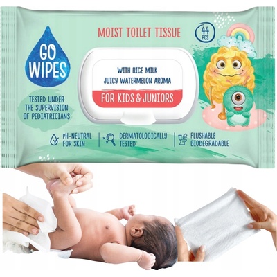 GoWipes For Kids & Juniors vlhčený 44 ks
