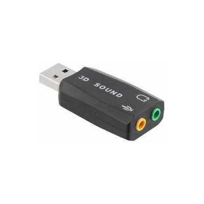 T'nB Звукова карта TNB, USB 2.0 към двоен 3.5 mm жак, 3D 5.1, Черна, 2055180047
