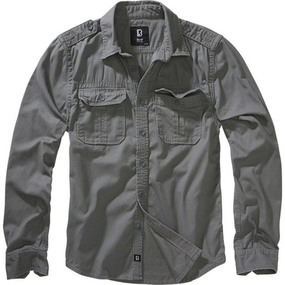 Brandit Vintage košile dlouhý rukáv charcoal grey