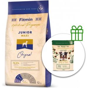 Fitmin MAXI Junior 12 кг + Fitmin Play&Train Lamb & Beef БЕЗПЛАТНО
