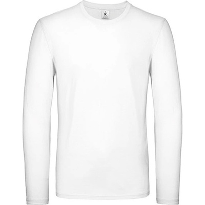 B&C pánské tričko s dlouhým rukávem TU05T white