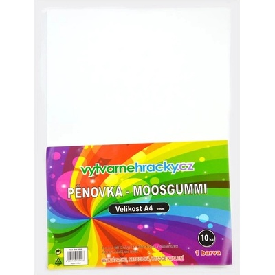 Pěnovka A4, tl. ca 2mm - bílá, 10ks