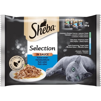 Sheba SELECTION rybí výběr ve šťávě 4 x 85 g