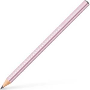 Faber-Castell Графитен молив, B, триъгълен, FABER-CASTELL "Sparkle Jumbo", розов металик 111661 (111661)