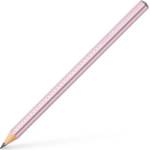 Faber-Castell Графитен молив, B, триъгълен, FABER-CASTELL "Sparkle Jumbo", розов металик 111661 (111661)