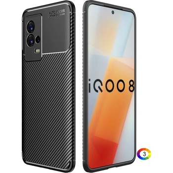 Image 1 of vivo iQOO 8 Удароустойчив Carbon Fiber Калъф и Протектор