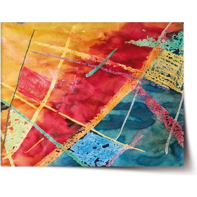 Sablio Plagát Farebné čiary - 90x60 cm