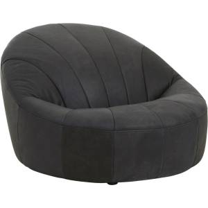 Premier Housewares Черно кожено кресло Hoxton - Premier Housewares (5528290)