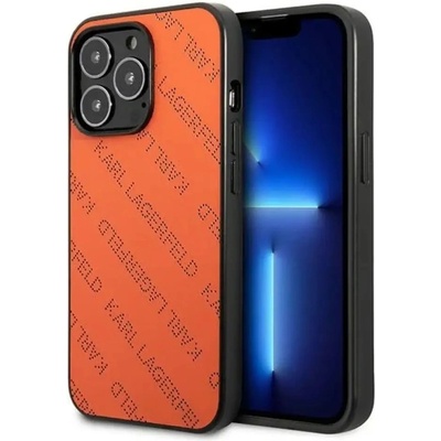 KARL LAGERFELD Perforated Allover Case за iPhone 13 Pro / 13 6.1" - оранжев (3666339049584)