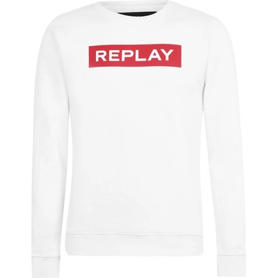 Replay Блуза Replay Block Logo Sweatshirt - White 001