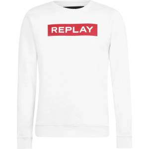 Replay Блуза Replay Block Logo Sweatshirt - White 001