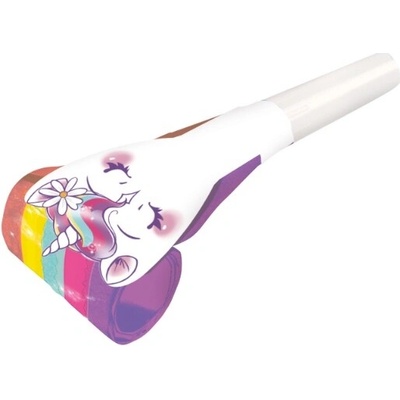 Amscan Foukací party frkačky Jednorožec Dreams – 8 ks