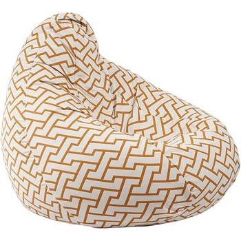 Image 1 of PUFRELAX Пуф круша 320л. Nirvana Grande, Zappity Orange, Перящ се калъф, Пълнеж от Полистиролни перли, Гама Premium (PUF-G-NGR-PT-ZAO)