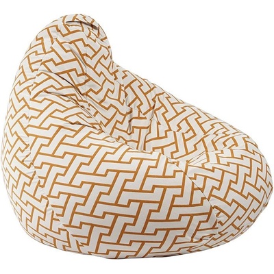 PUFRELAX Пуф круша 320л. Nirvana Grande, Zappity Orange, Перящ се калъф, Пълнеж от Полистиролни перли, Гама Premium (PUF-G-NGR-PT-ZAO)