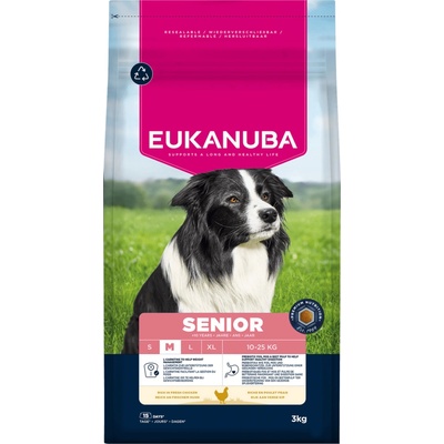 Eukanuba Senior Medium kura 3 kg