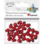 TITANUM Wooden ladybugs self-adhesive 3D 12x15mm 30pcs